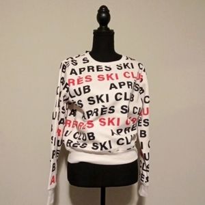 Chemistry Crew Neck Sweater with Black Red Lettering Sz M